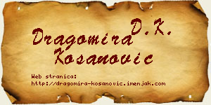 Dragomira Kosanović vizit kartica